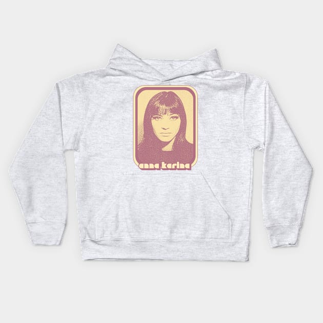 Anna Karina \\\ 60s Retro Nouvelle Vague Kids Hoodie by DankFutura